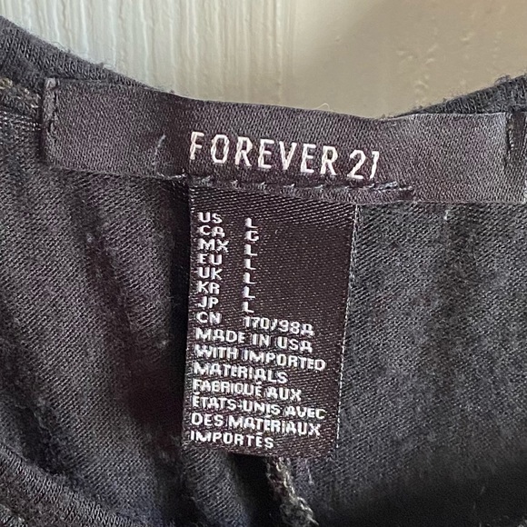 Forever 21 Black & Green Tie Dye Dress Size Large - Picture 7 of 7